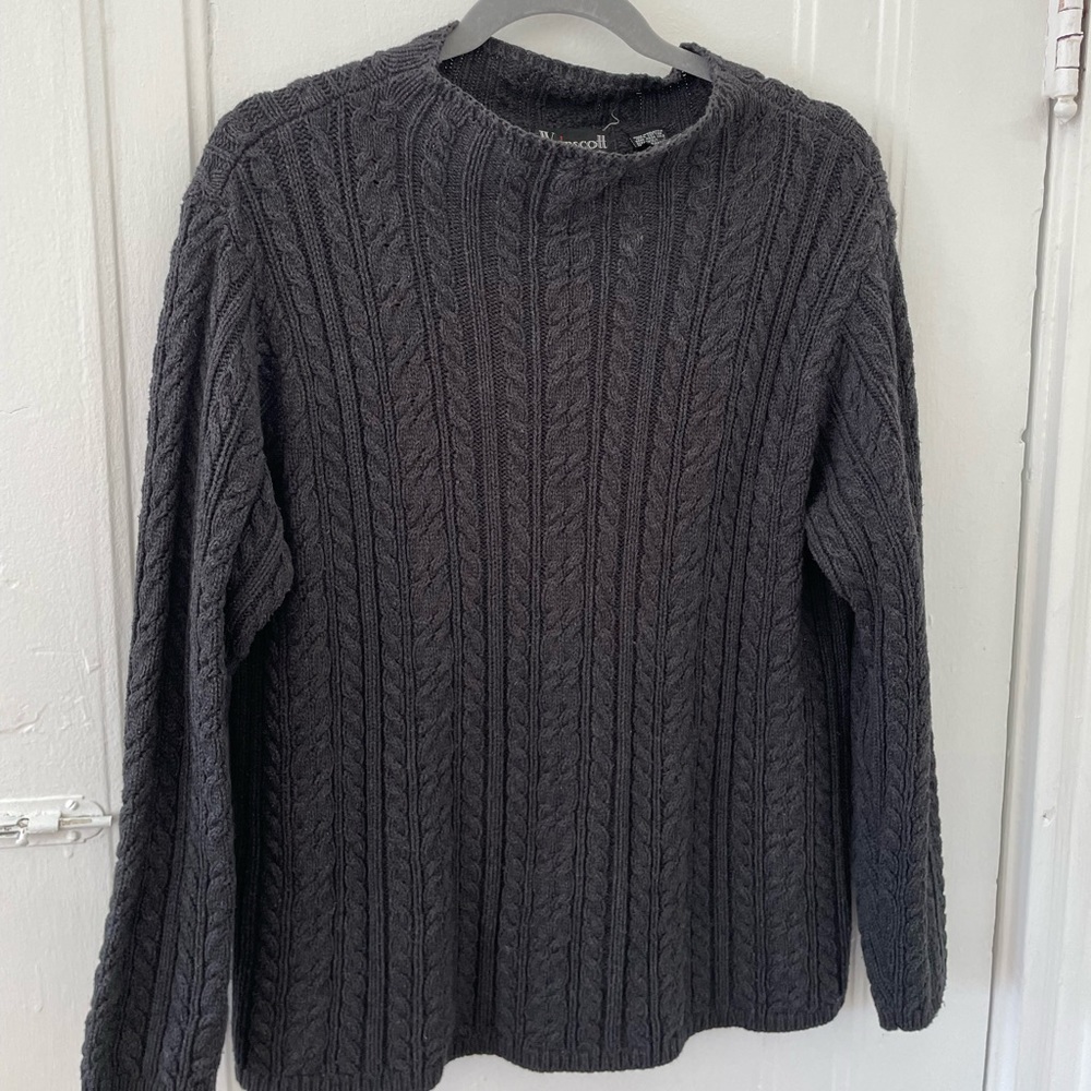 Wainscott Gray Cableknit Sweater
